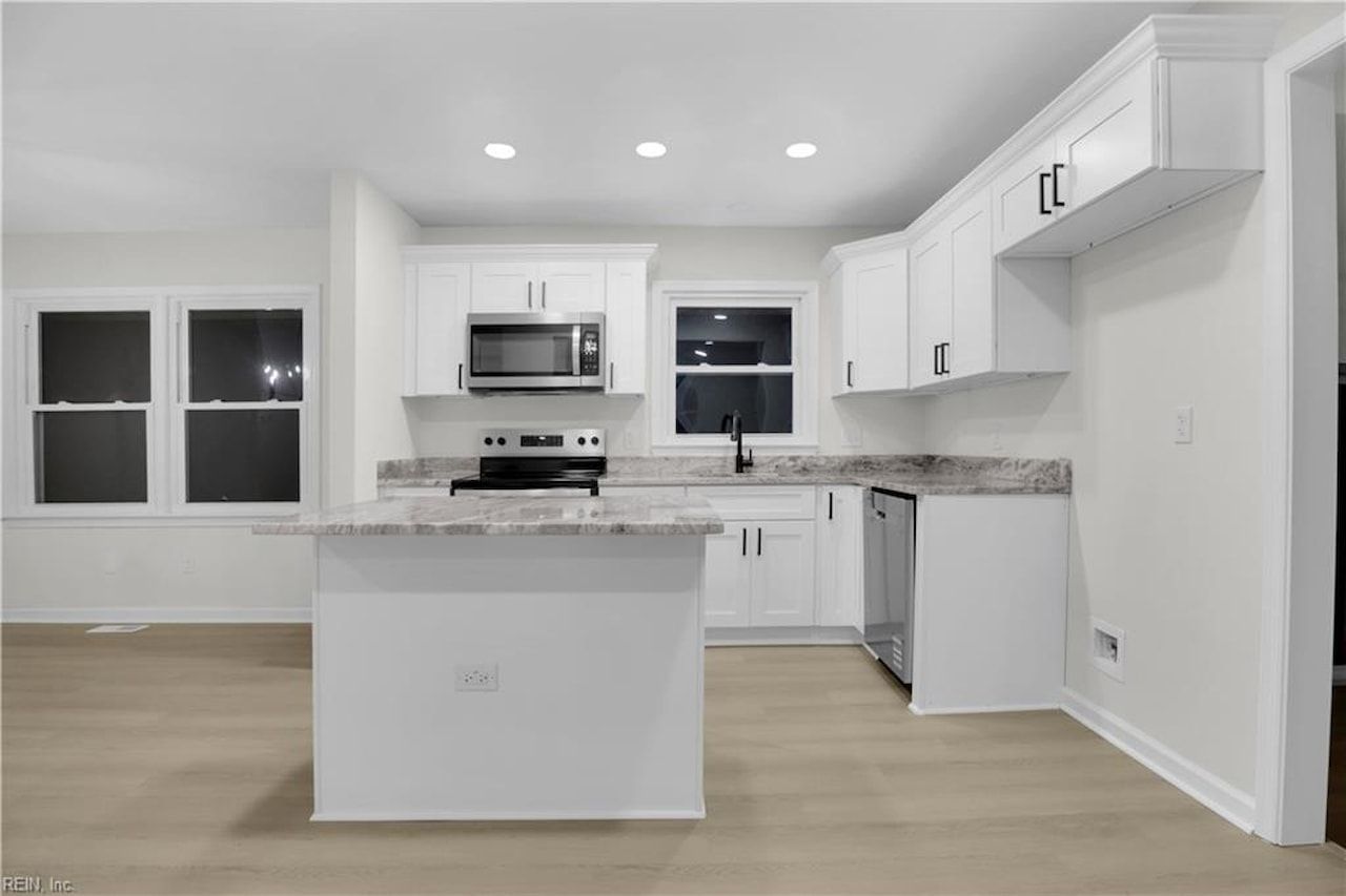 A finished kitchen in a Newport News home