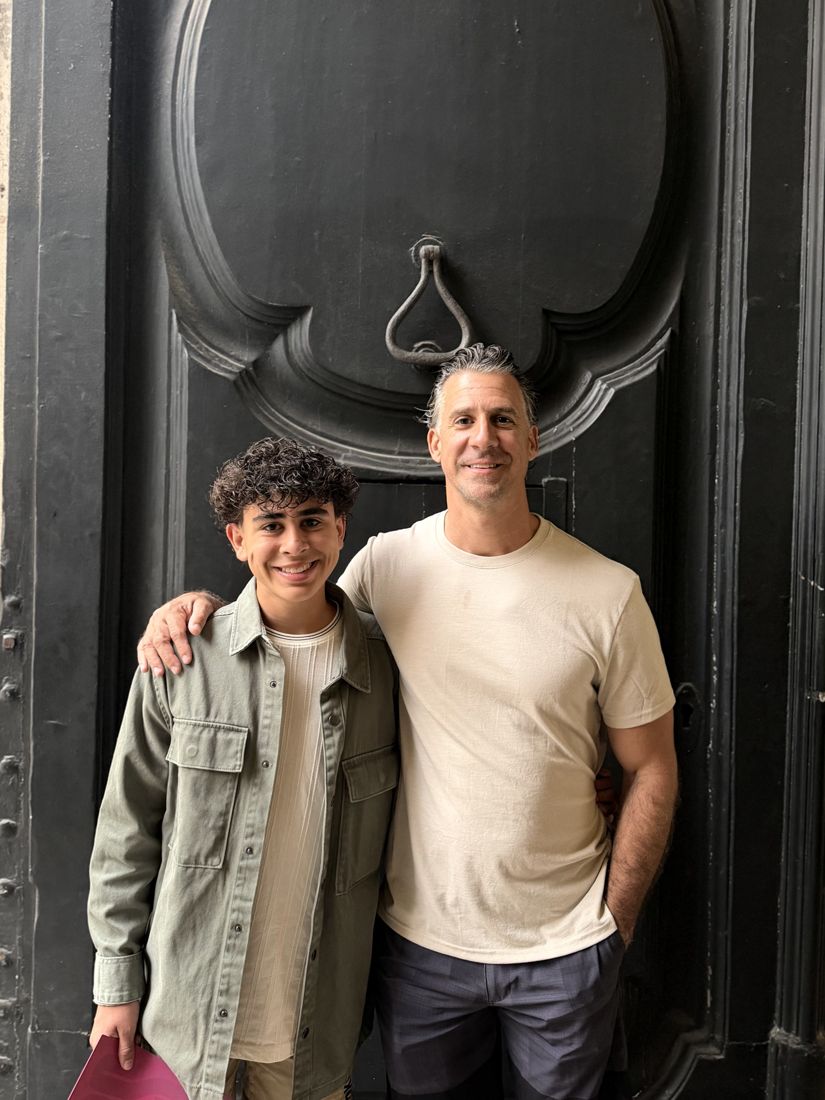 Mike with one of their sons