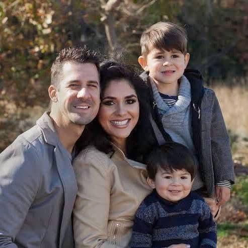 Mike, Vania and two of their boys when they were little
